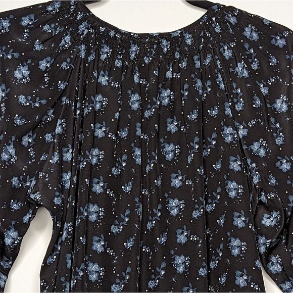 Tucker NYC Classic Blouse Desert Willow in Crepe de Chine Silk Top Smock Collar - Picture 7 of 7